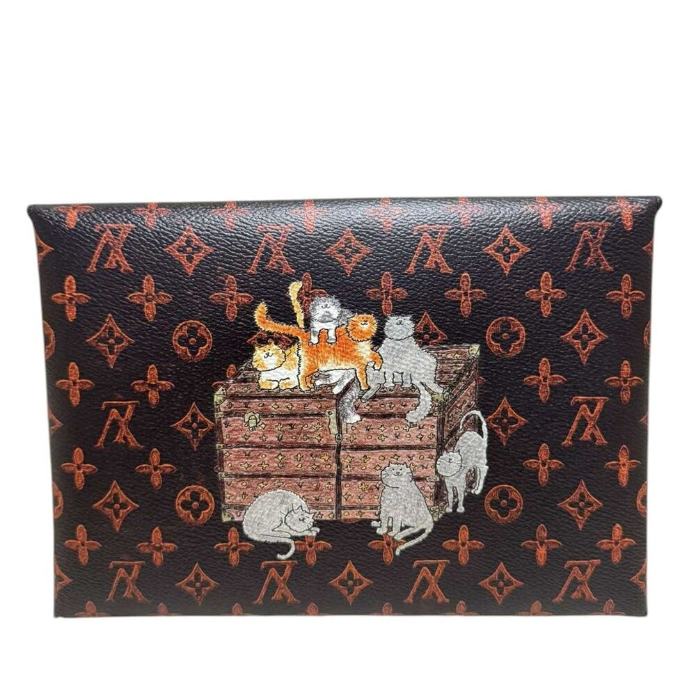 Louis Vuitton Catogram Kirigami bags 3-Pochettes Grace Coddington cats LV Rare - Picture 6 of 15